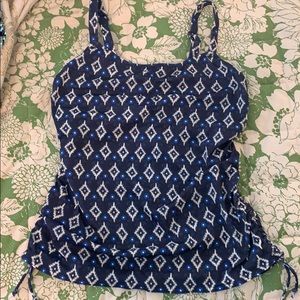 Fantasie navy Ikat print tankini